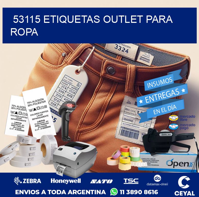 53115 ETIQUETAS OUTLET PARA ROPA