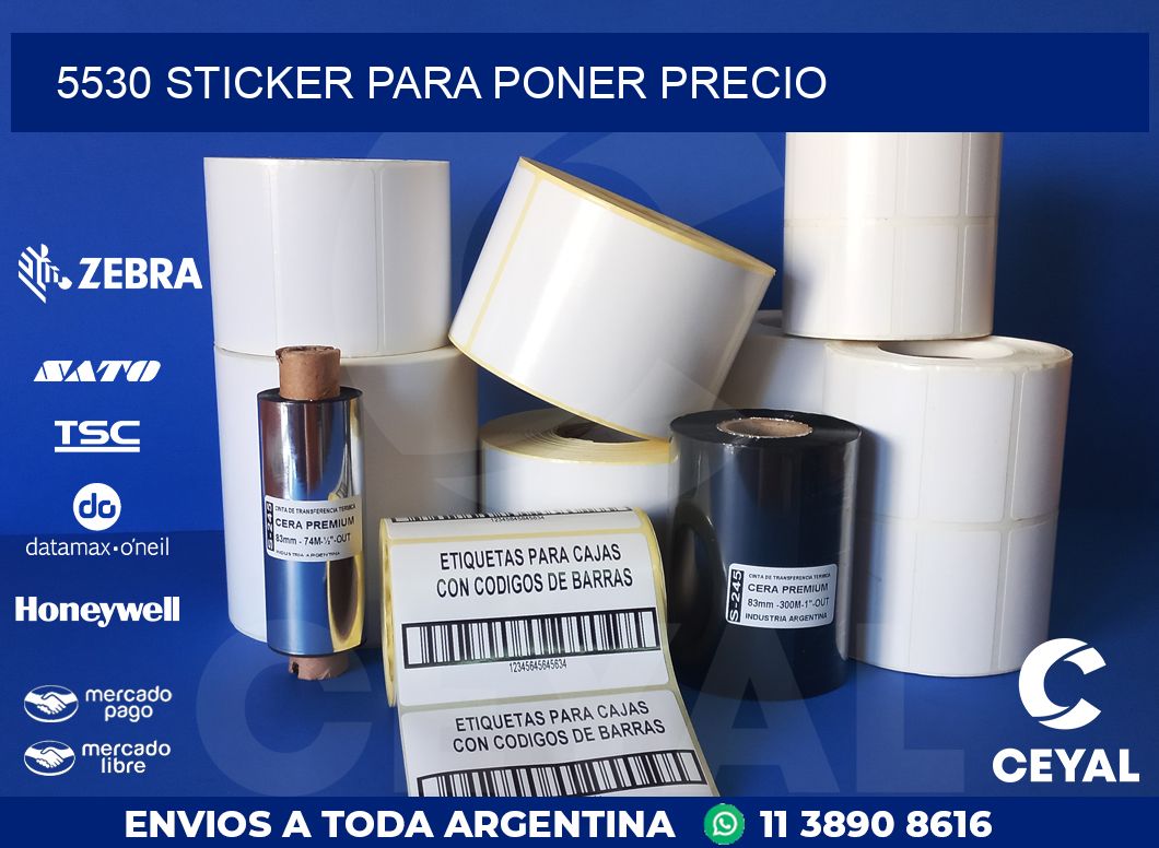 5530 STICKER PARA PONER PRECIO