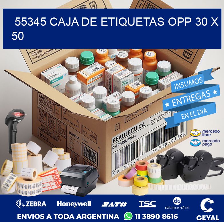 55345 CAJA DE ETIQUETAS OPP 30 X 50