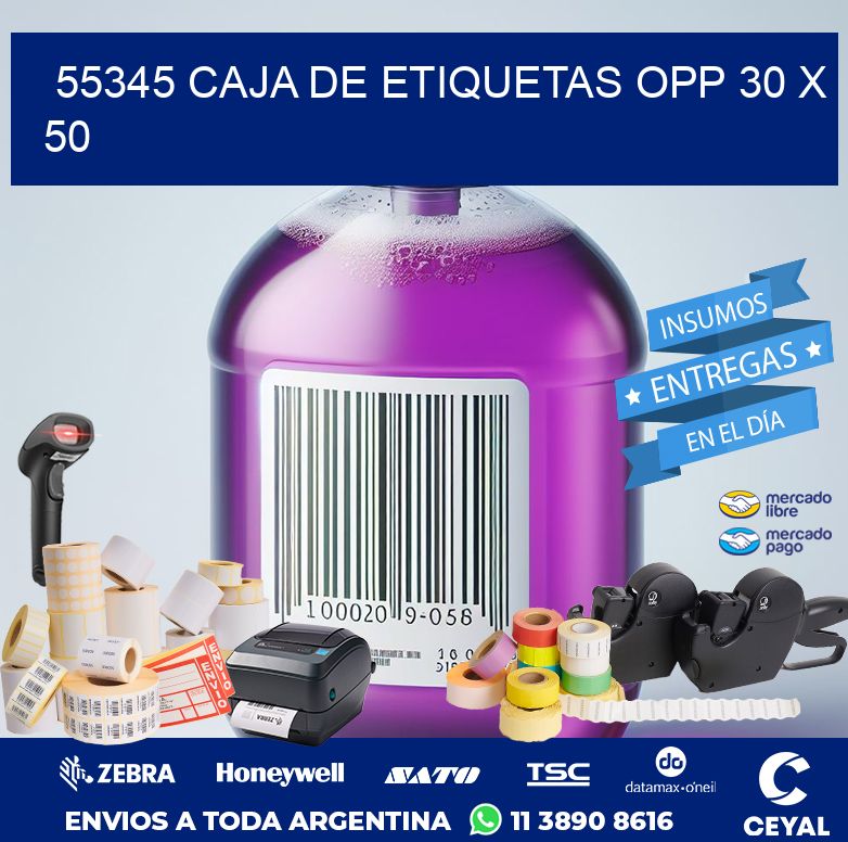 55345 CAJA DE ETIQUETAS OPP 30 X 50