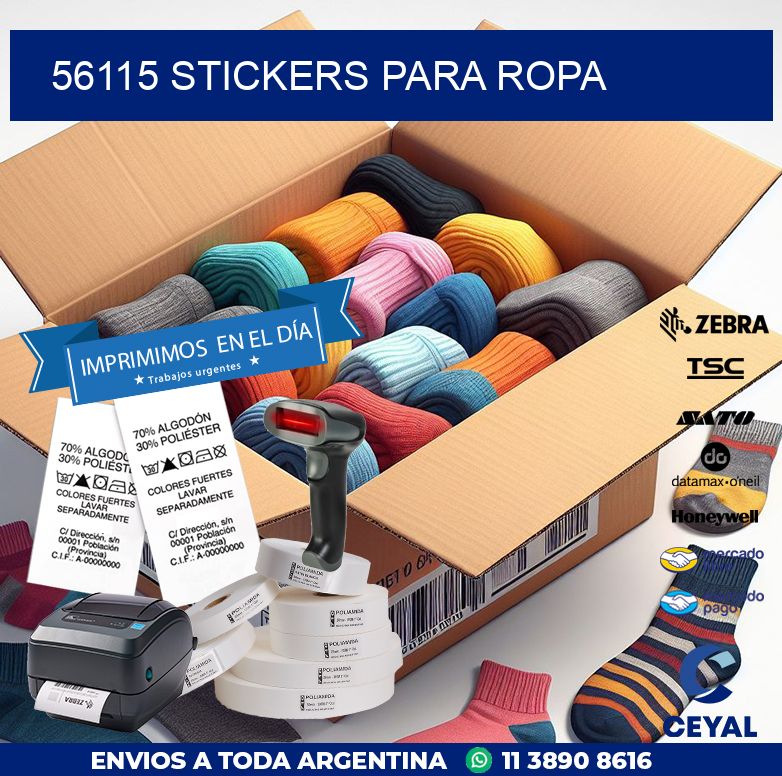 56115 STICKERS PARA ROPA