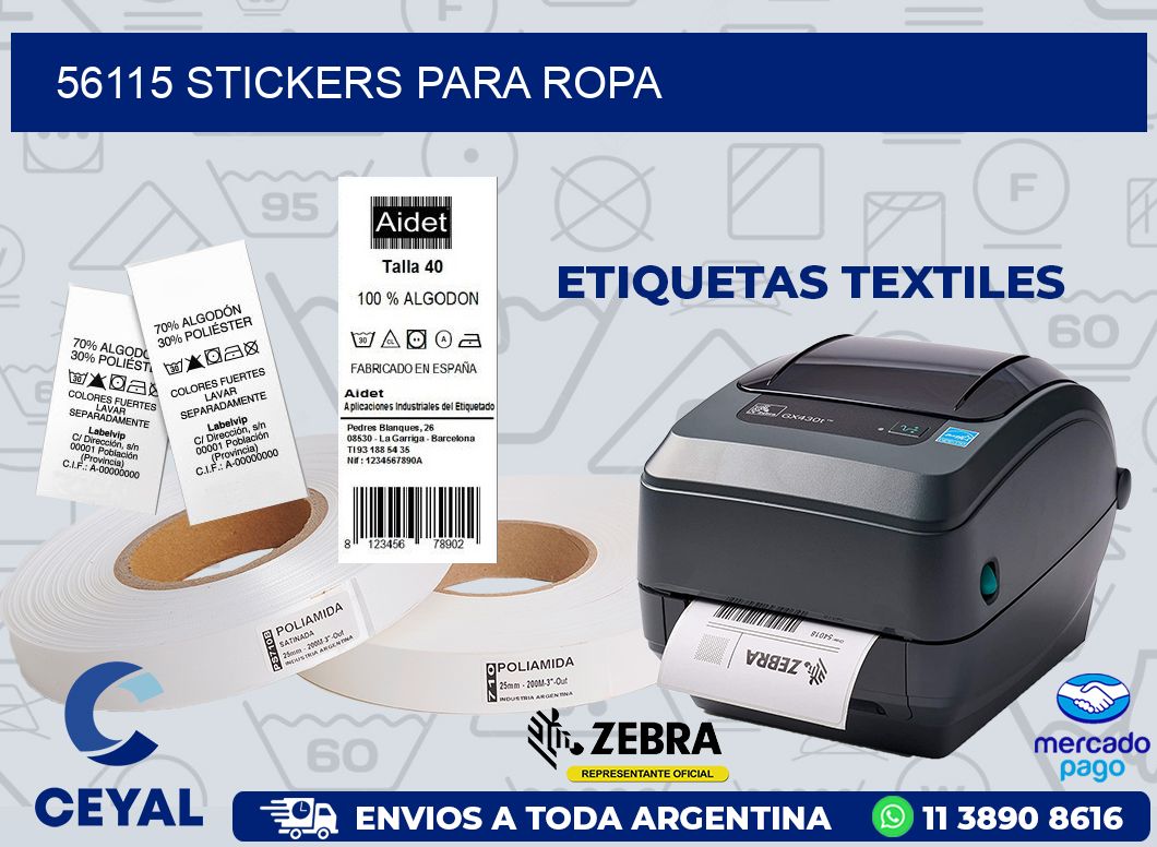 56115 STICKERS PARA ROPA