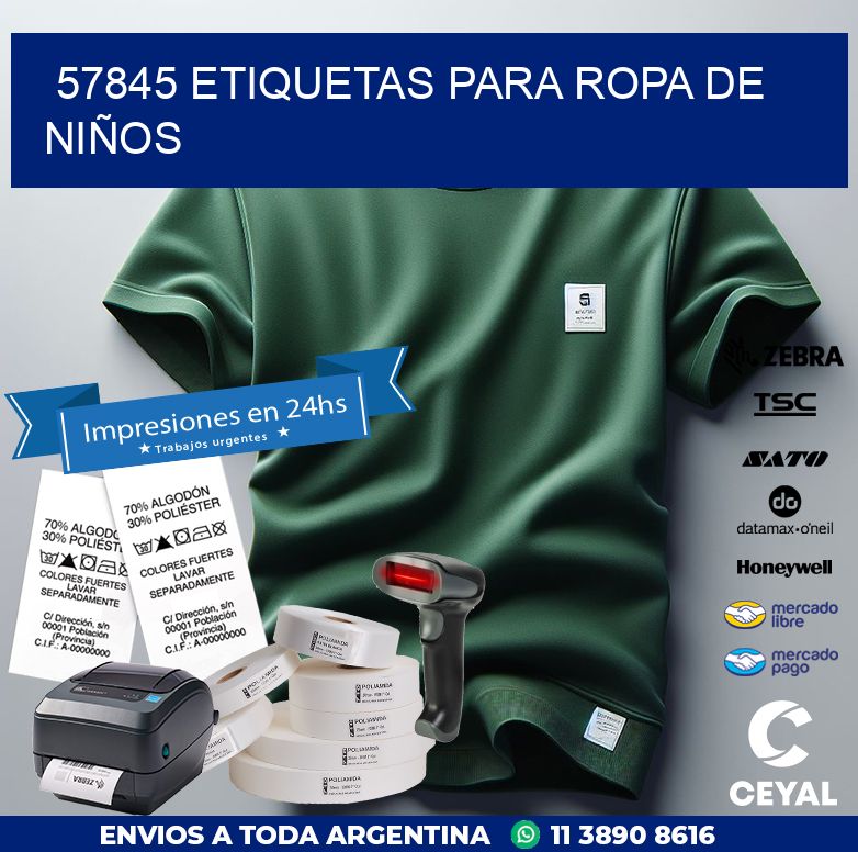 57845 ETIQUETAS PARA ROPA DE NIÑOS