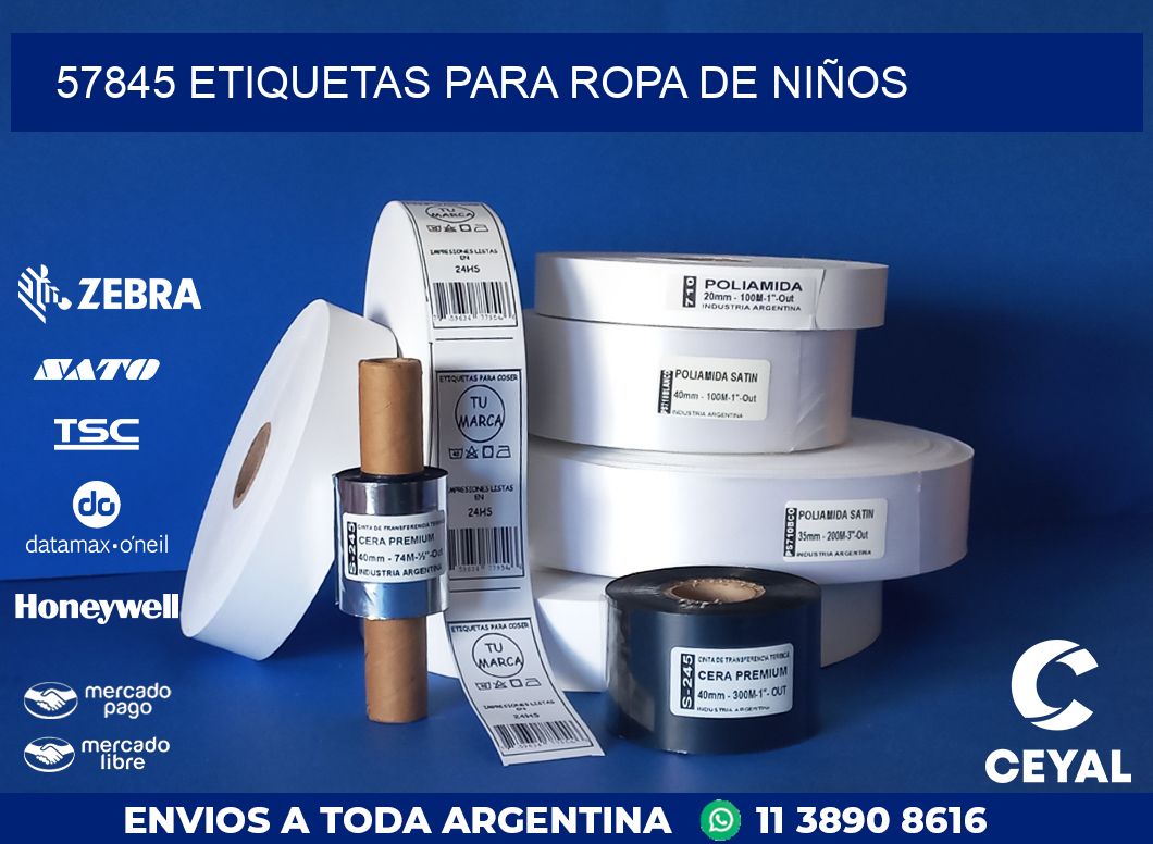57845 ETIQUETAS PARA ROPA DE NIÑOS