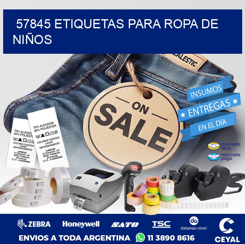 57845 ETIQUETAS PARA ROPA DE NIÑOS