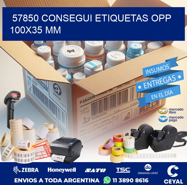 57850 CONSEGUI ETIQUETAS OPP 100X35 MM