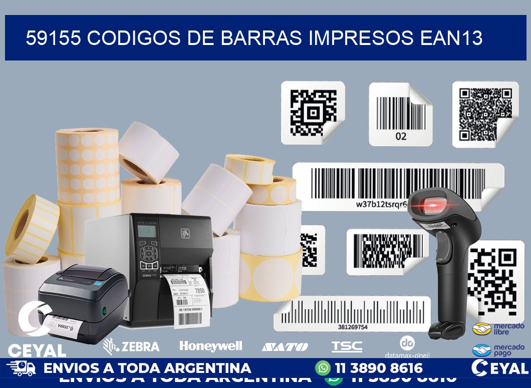 59155 codigos de barras impresos ean13