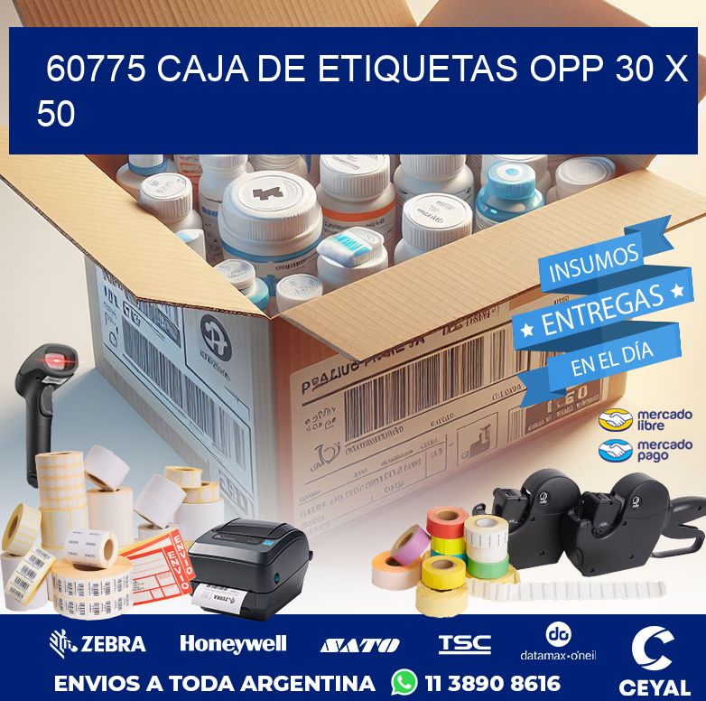 60775 CAJA DE ETIQUETAS OPP 30 X 50