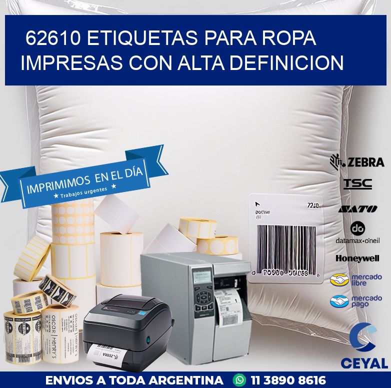 62610 ETIQUETAS PARA ROPA IMPRESAS CON ALTA DEFINICION