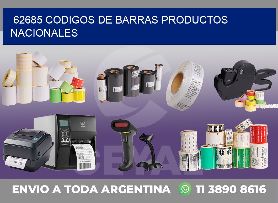 62685 codigos de barras productos nacionales