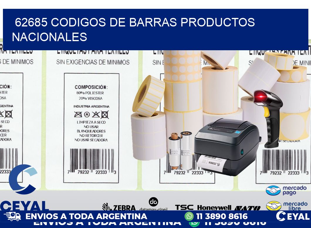 62685 codigos de barras productos nacionales