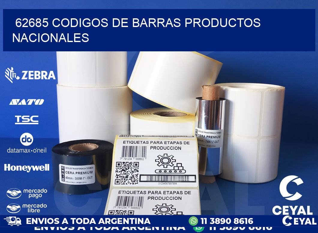 62685 codigos de barras productos nacionales