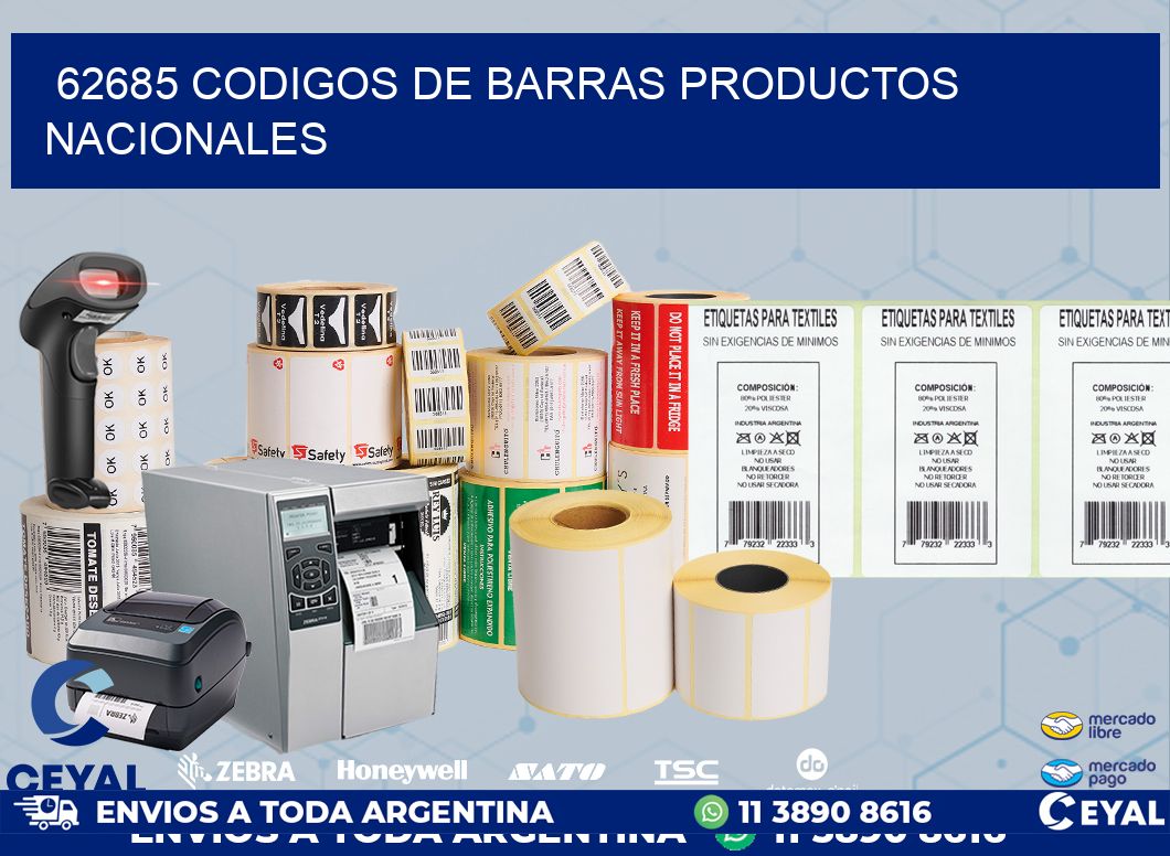 62685 codigos de barras productos nacionales