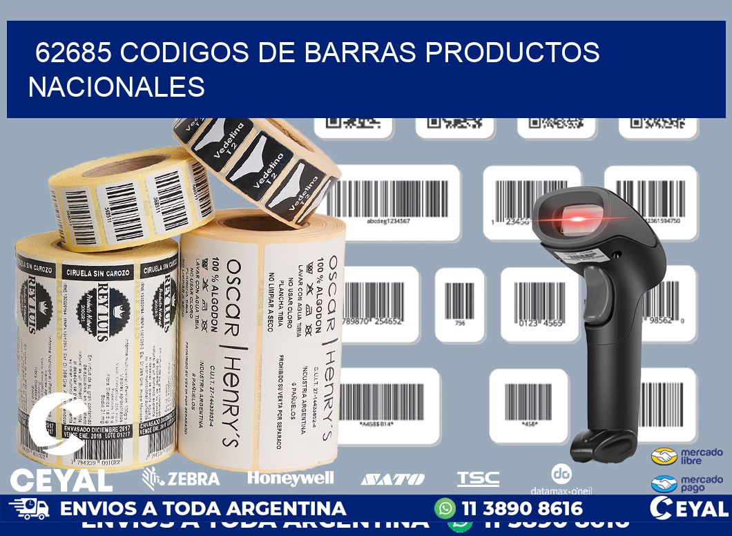 62685 codigos de barras productos nacionales