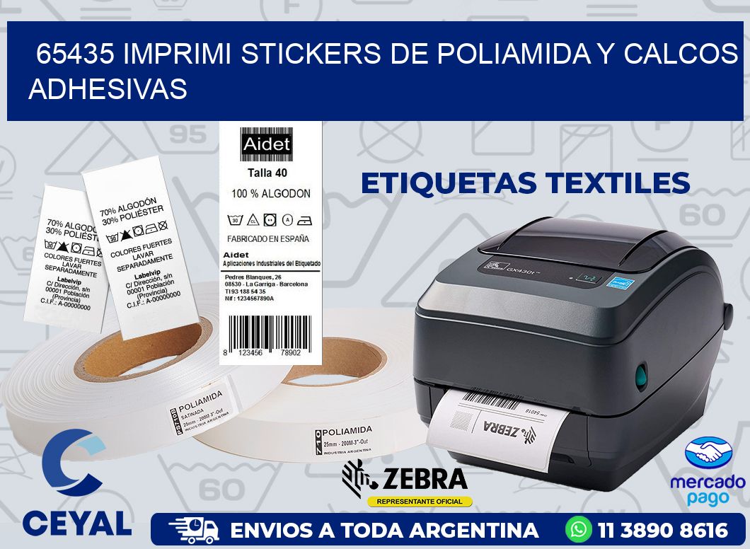 65435 IMPRIMI STICKERS DE POLIAMIDA Y CALCOS ADHESIVAS