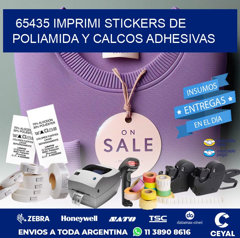 65435 IMPRIMI STICKERS DE POLIAMIDA Y CALCOS ADHESIVAS