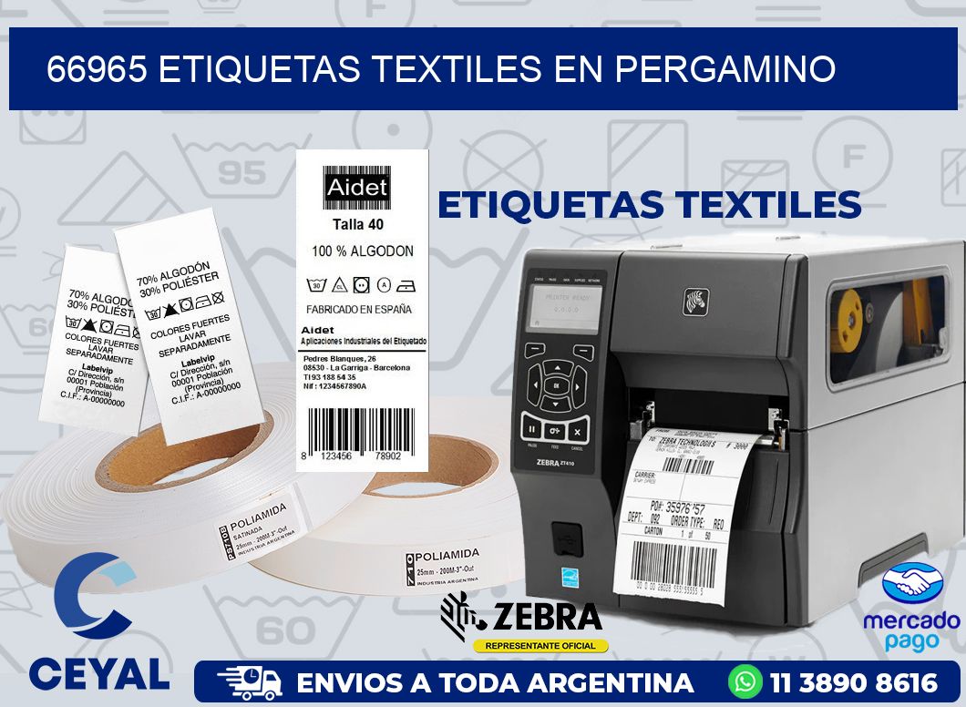 66965 ETIQUETAS TEXTILES EN PERGAMINO