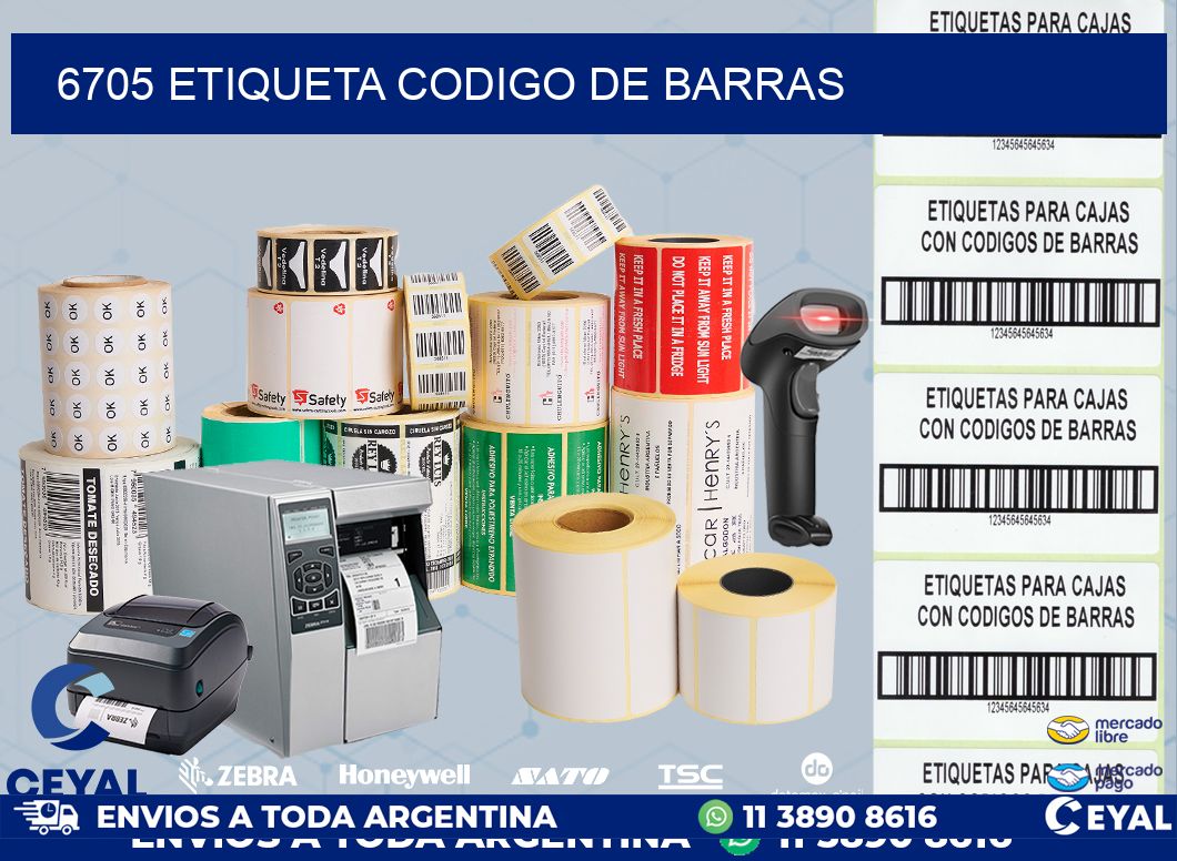 6705 etiqueta codigo de barras