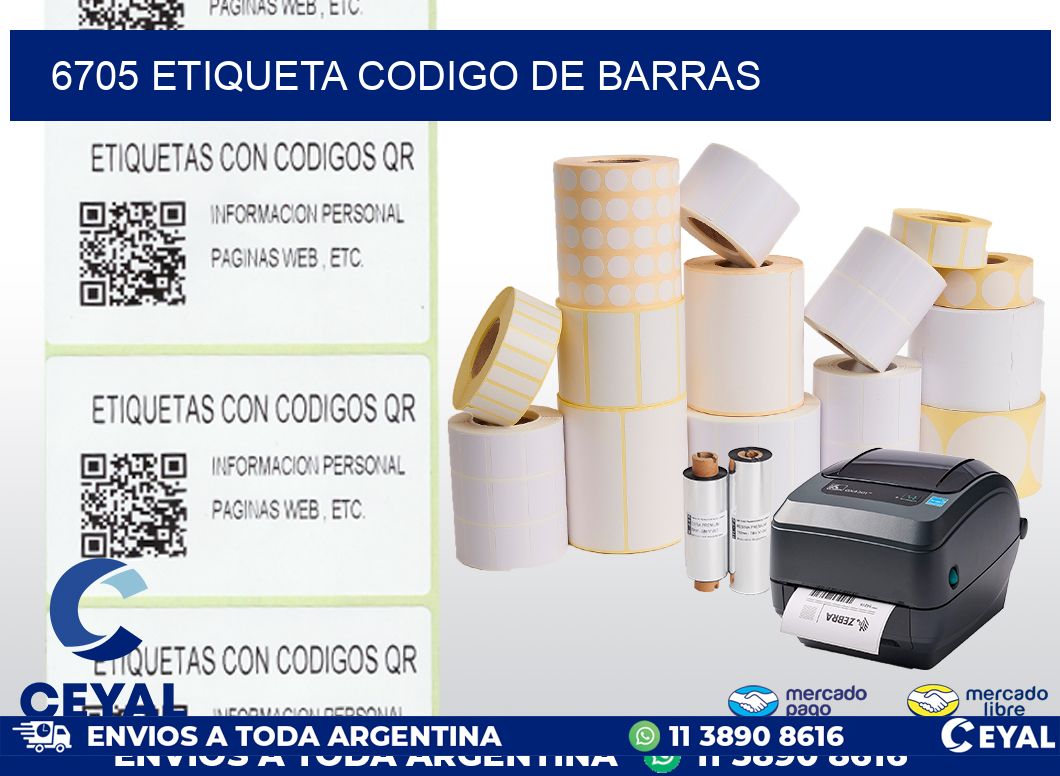 6705 etiqueta codigo de barras