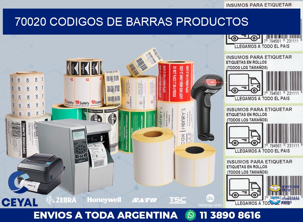 70020 codigos de barras productos