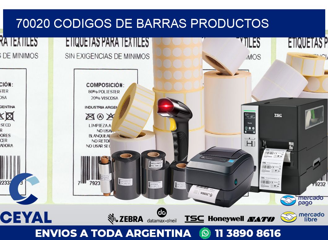 70020 codigos de barras productos