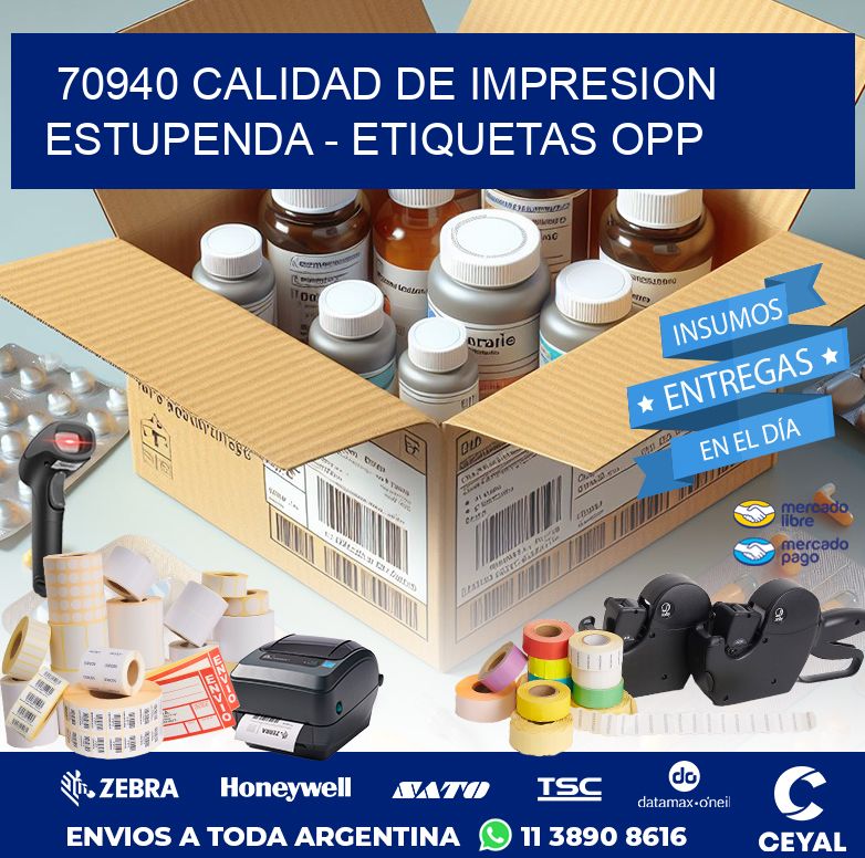 70940 CALIDAD DE IMPRESION ESTUPENDA - ETIQUETAS OPP