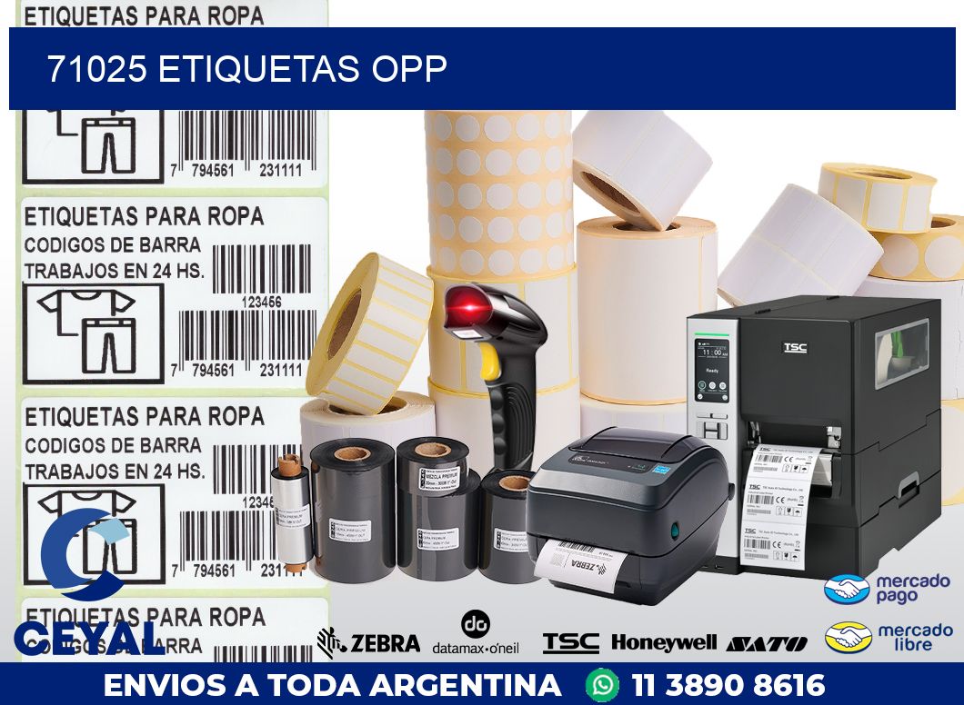 71025 ETIQUETAS OPP