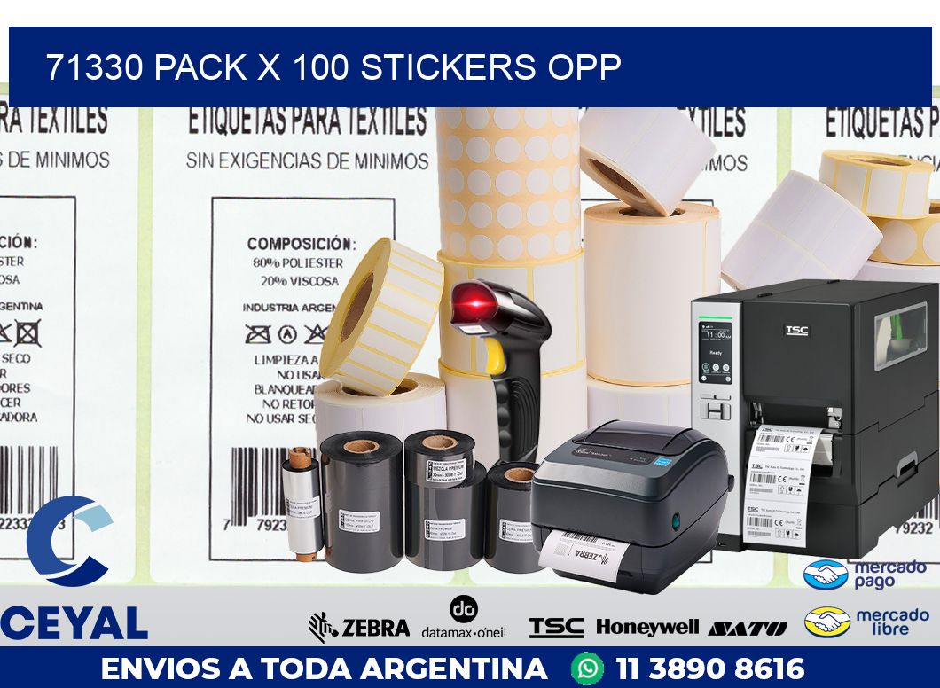 71330 PACK X 100 STICKERS OPP