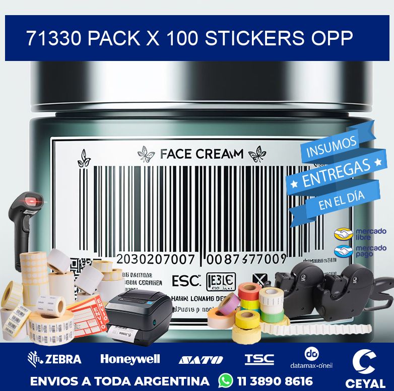 71330 PACK X 100 STICKERS OPP
