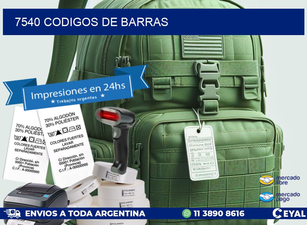 7540 codigos de barras