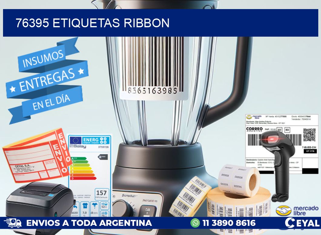76395 ETIQUETAS RIBBON