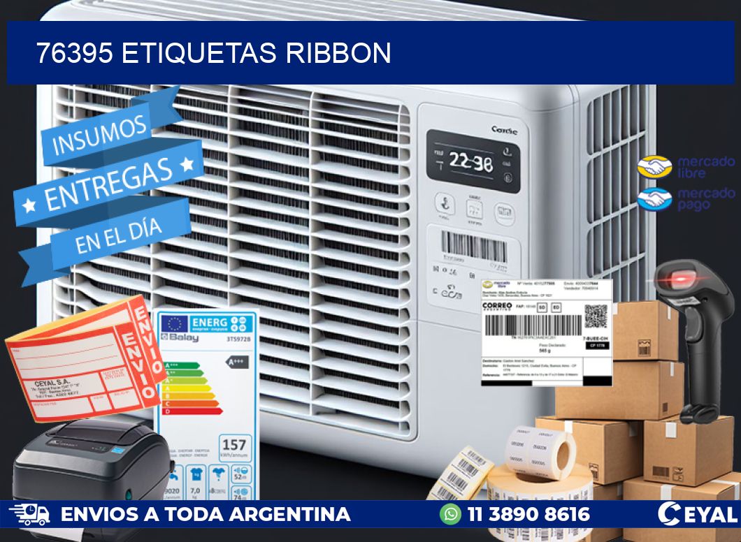 76395 ETIQUETAS RIBBON
