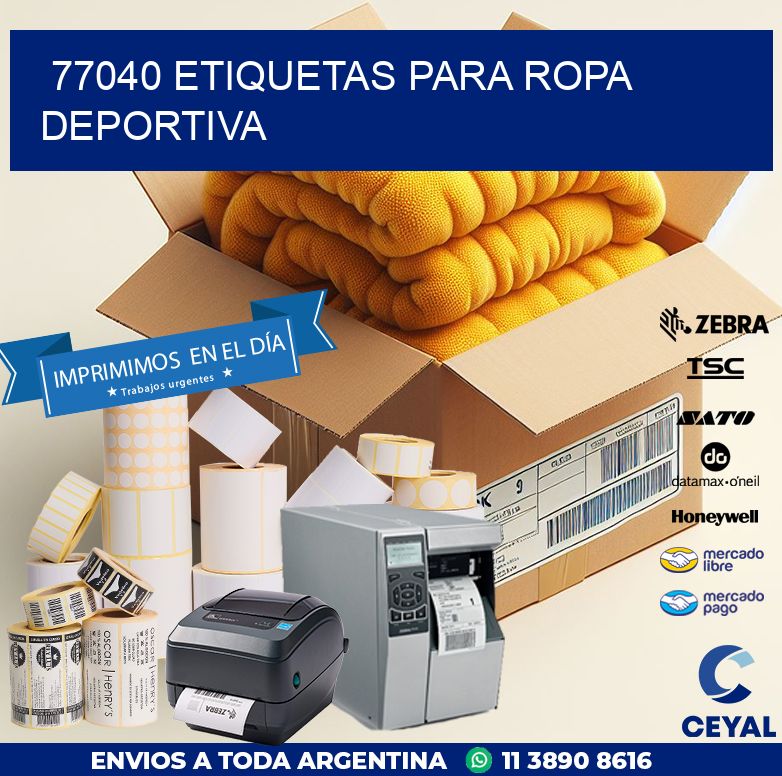 77040 ETIQUETAS PARA ROPA DEPORTIVA
