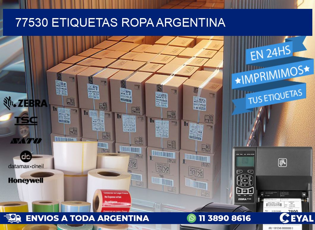 77530 ETIQUETAS ROPA ARGENTINA
