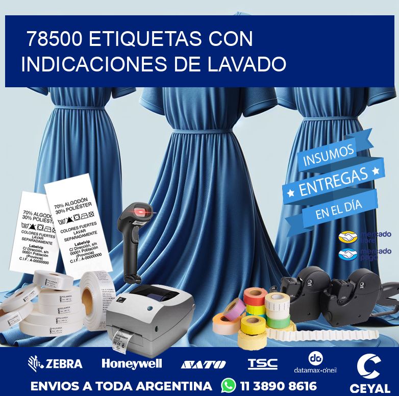 78500 ETIQUETAS CON INDICACIONES DE LAVADO