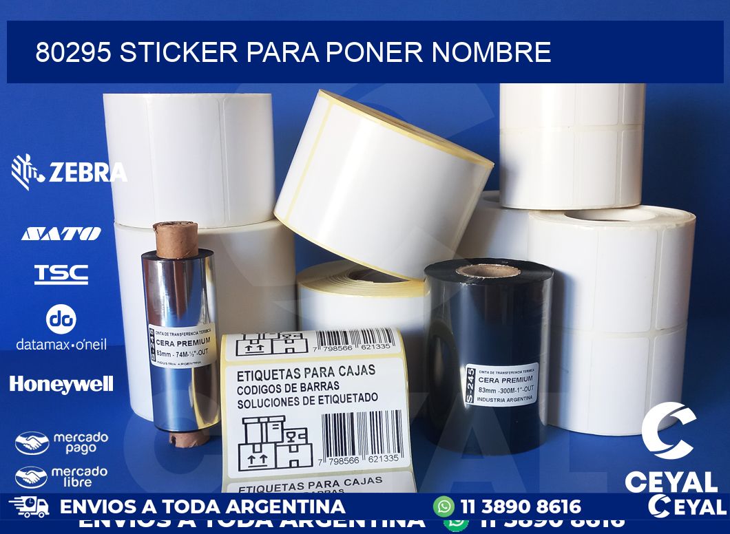 80295 STICKER PARA PONER NOMBRE