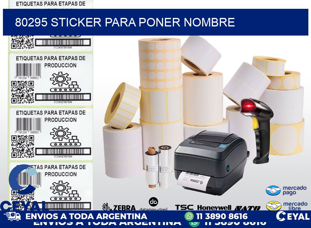 80295 STICKER PARA PONER NOMBRE