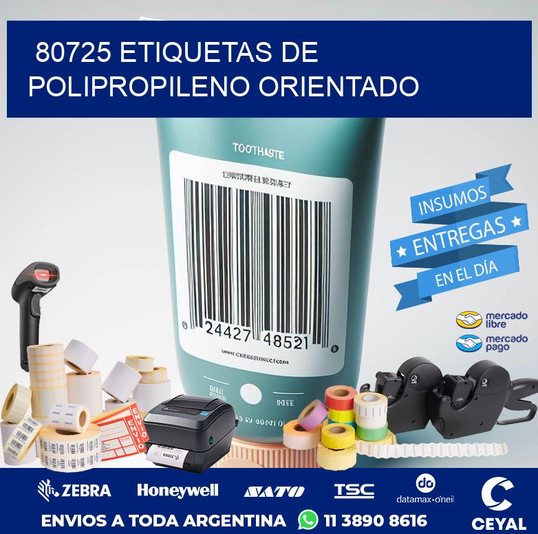80725 ETIQUETAS DE POLIPROPILENO ORIENTADO
