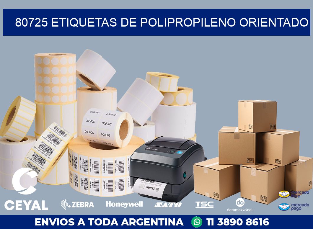 80725 ETIQUETAS DE POLIPROPILENO ORIENTADO