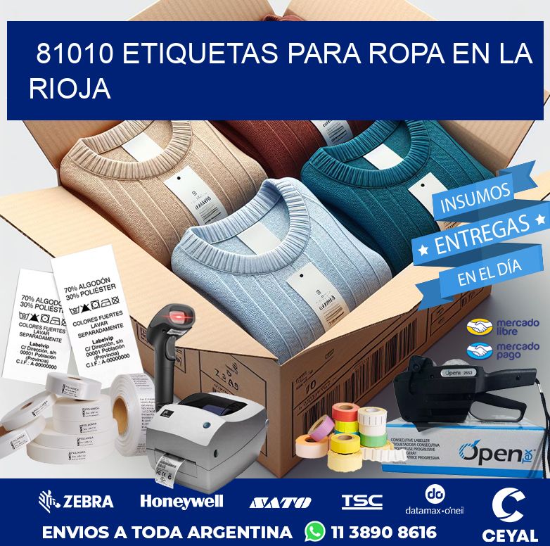 81010 ETIQUETAS PARA ROPA EN LA RIOJA