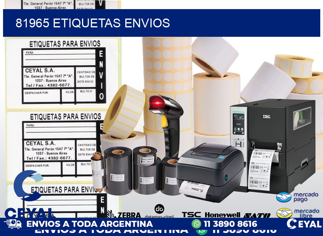 81965 etiquetas envios