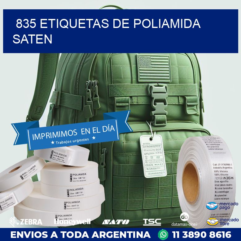835 ETIQUETAS DE POLIAMIDA SATEN