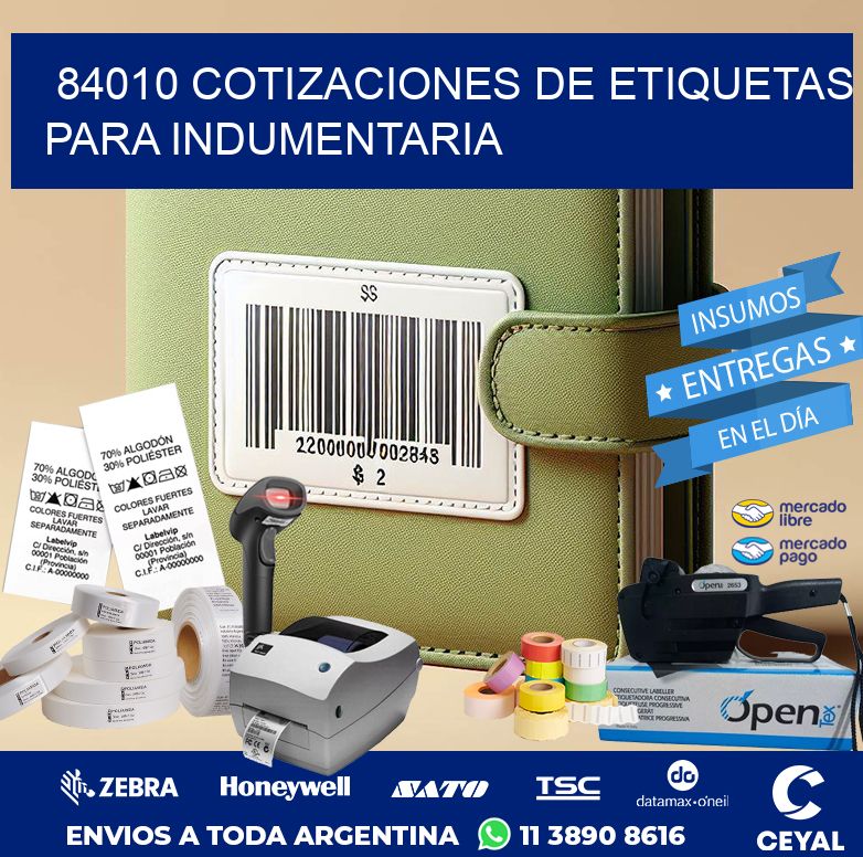84010 COTIZACIONES DE ETIQUETAS PARA INDUMENTARIA