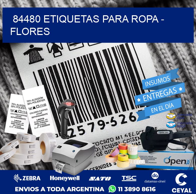 84480 ETIQUETAS PARA ROPA – FLORES