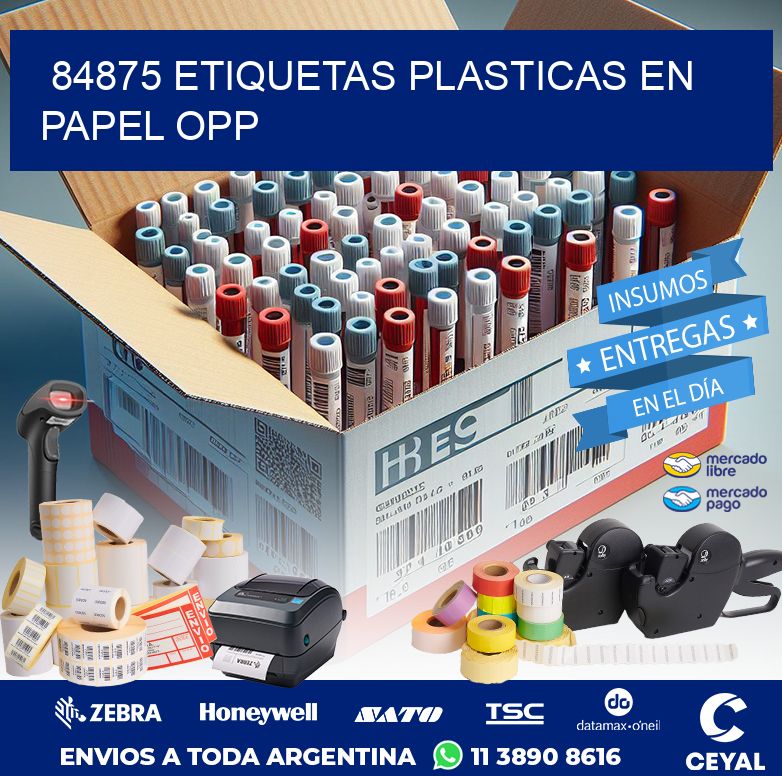 84875 ETIQUETAS PLASTICAS EN PAPEL OPP