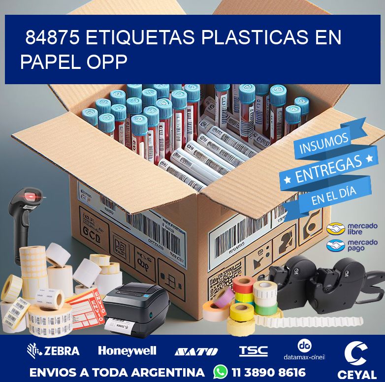 84875 ETIQUETAS PLASTICAS EN PAPEL OPP