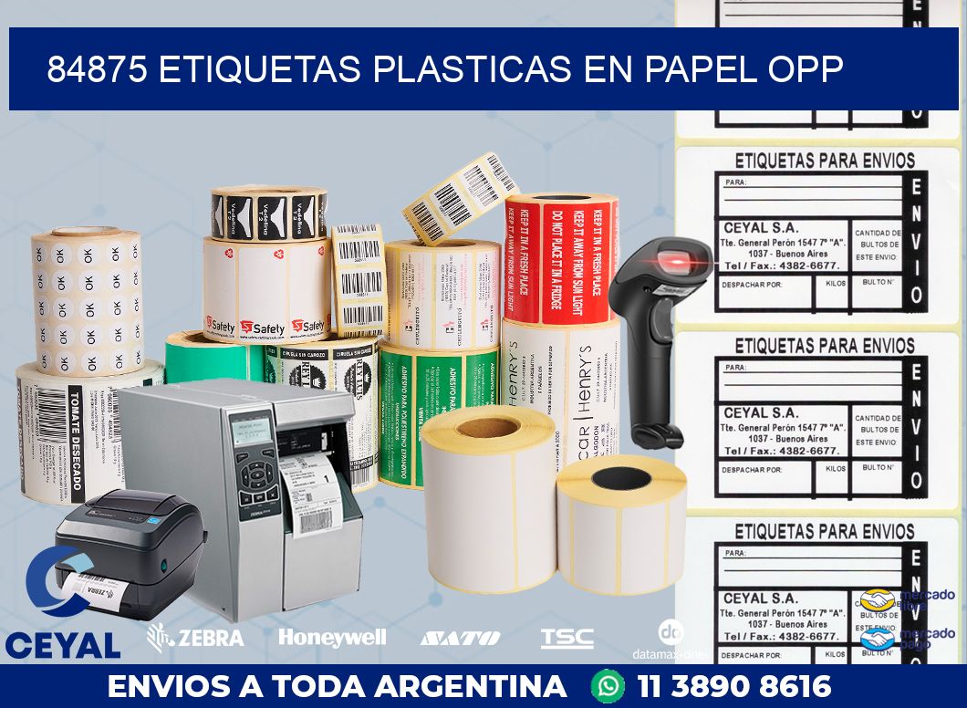 84875 ETIQUETAS PLASTICAS EN PAPEL OPP
