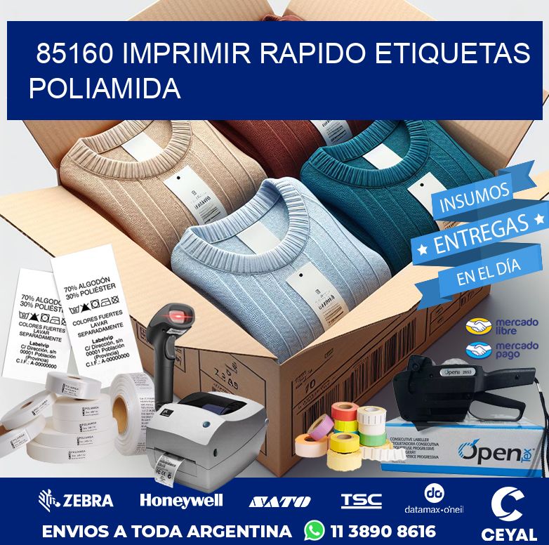 85160 IMPRIMIR RAPIDO ETIQUETAS POLIAMIDA