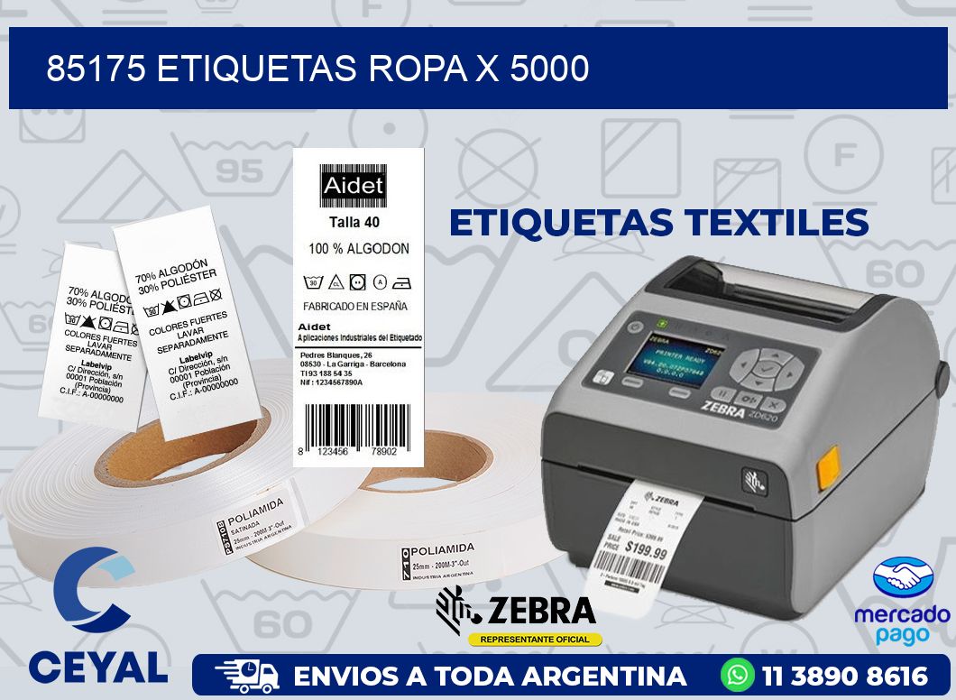 85175 ETIQUETAS ROPA X 5000