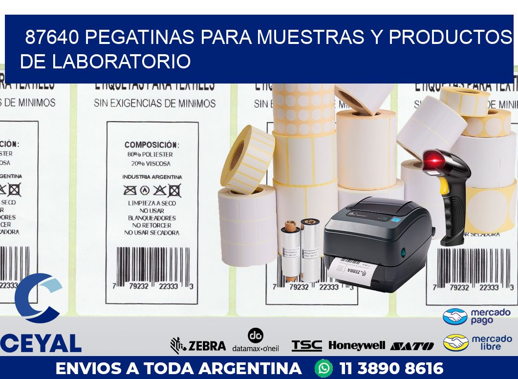87640 PEGATINAS PARA MUESTRAS Y PRODUCTOS DE LABORATORIO